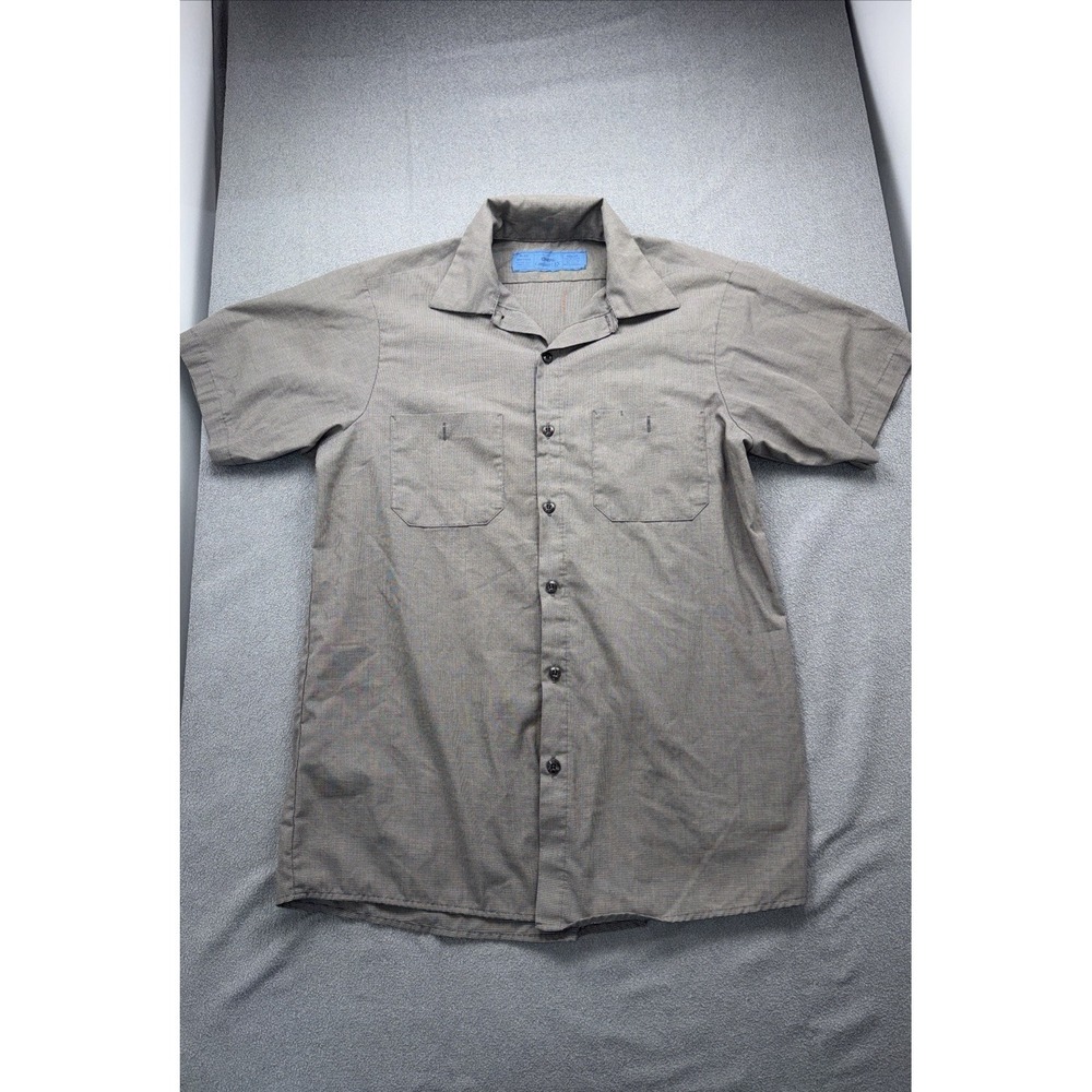 Cintas ComfortFlex Shirt Mens Medium Short Sleeve Work Uniform Button Up Pockets